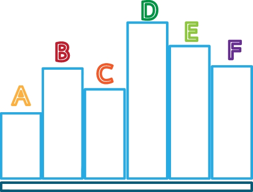 Business data graph icon sign symbol design