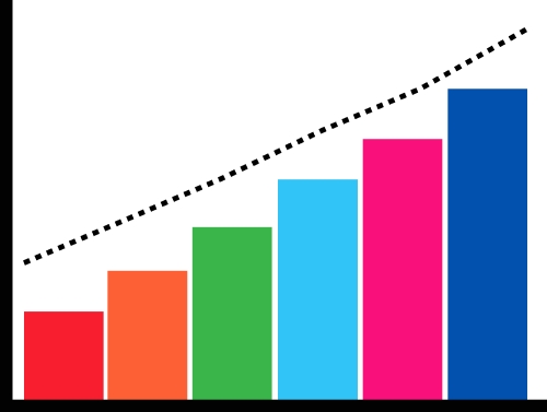 Business data graph icon sign symbol design