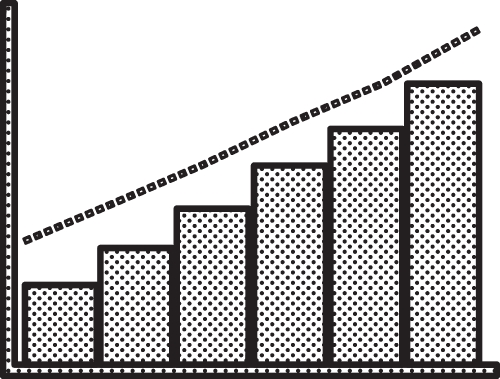 Business data graph icon sign symbol design