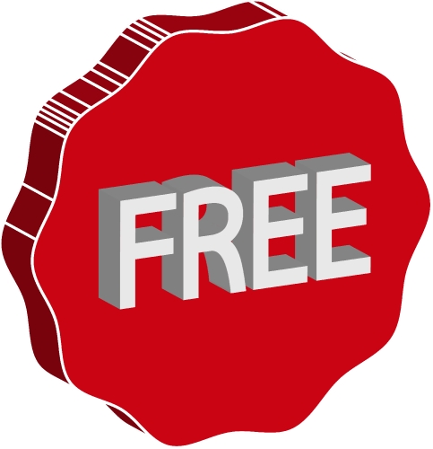 button free icon sign symbol design
