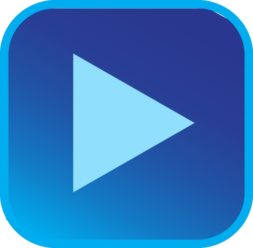 button video player icon sign design