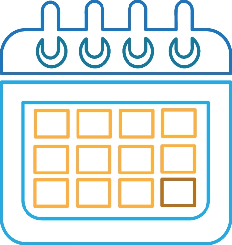 Calendar icon sign symbol design