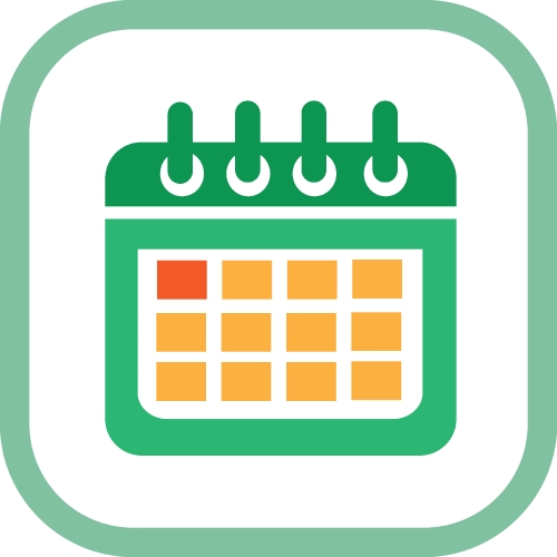 Calendar icon sign symbol design