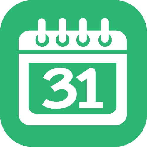 Calendar icon sign symbol design