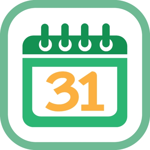 Calendar icon sign symbol design