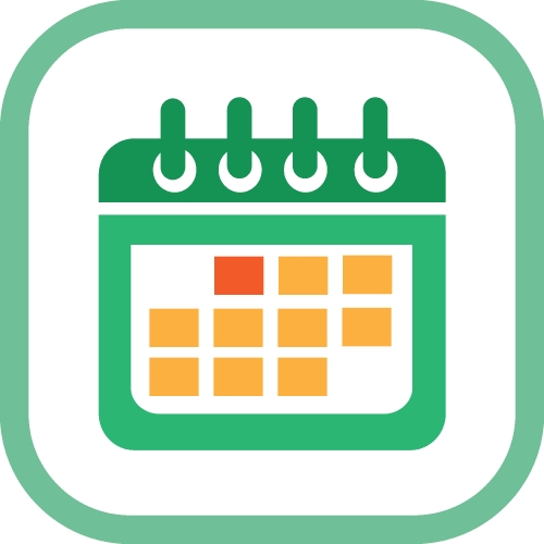 Calendar icon sign symbol design