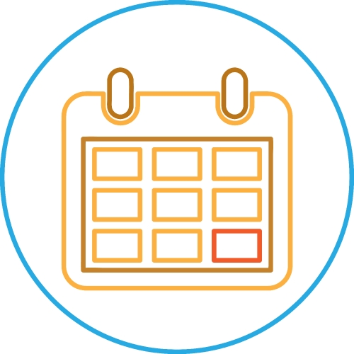 Calendar icon sign symbol design