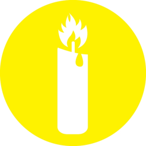 Candle icon sign symbol design
