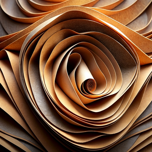Cardboard multilayer smooth origami paper abstract background