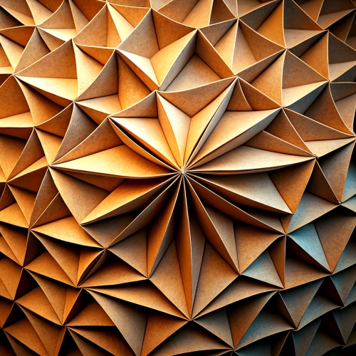 Cardboard multilayer smooth origami paper abstract background