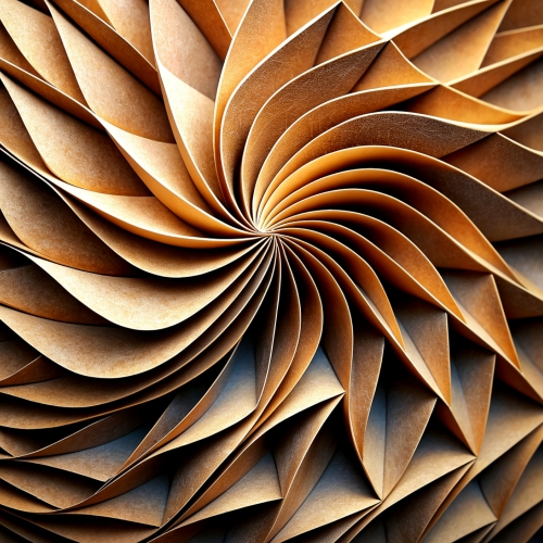 Cardboard multilayer smooth origami paper abstract background