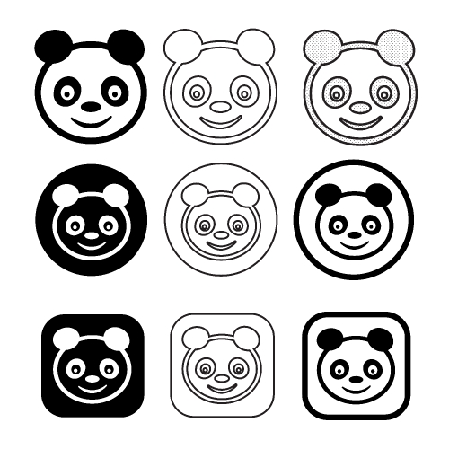 Cartoon character cute funny Panda icon