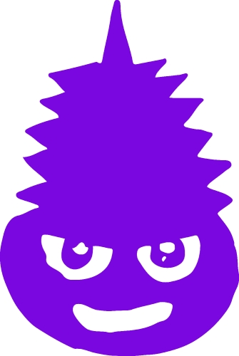 Cartoon cute monster icon sign design