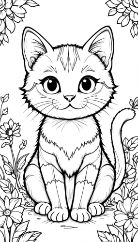 Cat cartoon Free Coloring Pages Coloring Book a (4)