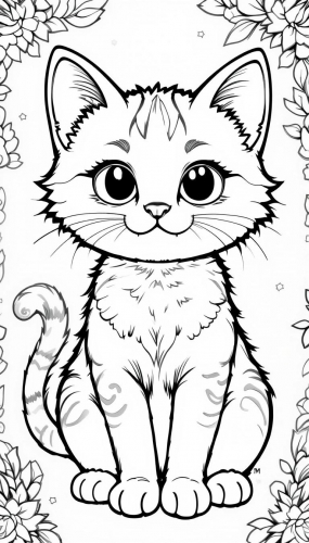 Cat cartoon Free Coloring Pages Coloring Book a (5)