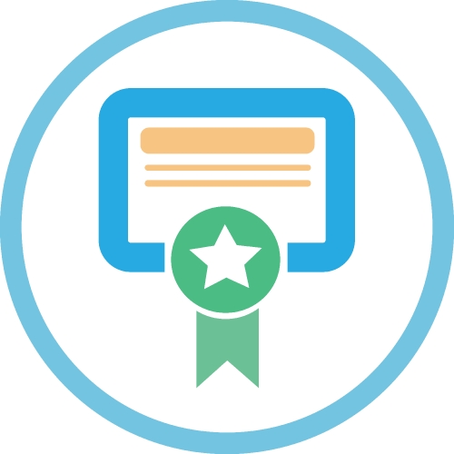 Certificate icon sign symbol design