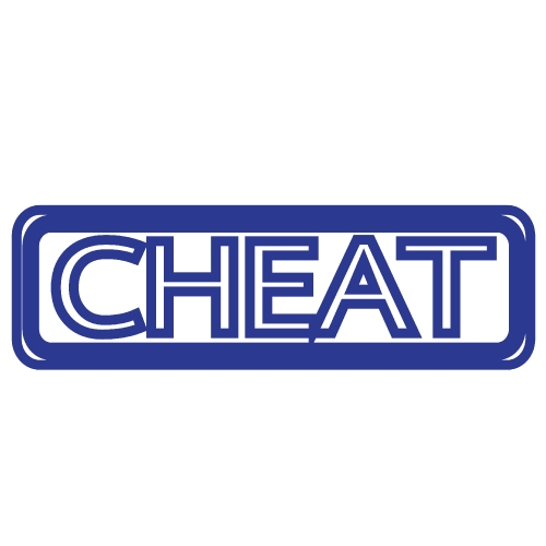 CHEAT stamp text