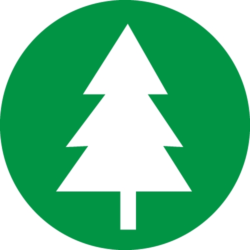 Christmas tree icon sign design