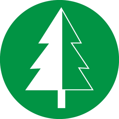 Christmas tree icon sign design