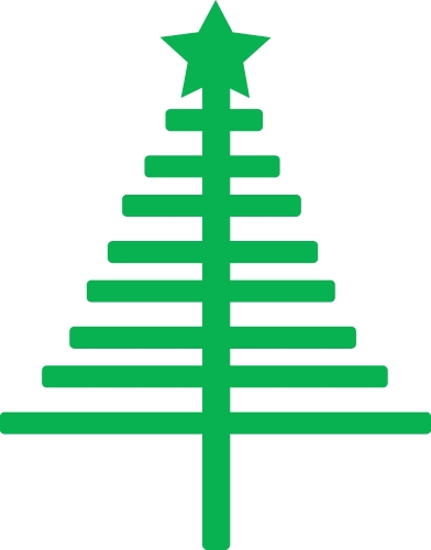 Christmas tree icon sign symbol design