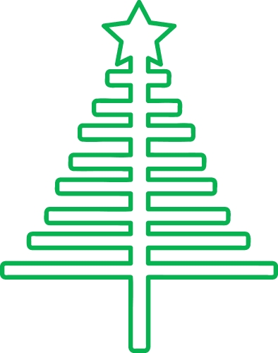 Christmas tree icon sign symbol design