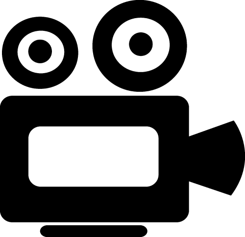 Cinema camera icon sign design