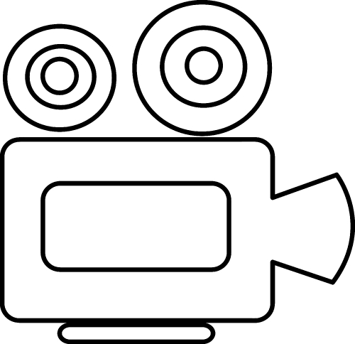 Cinema camera icon sign design