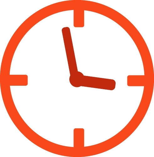 Clock icon sign design