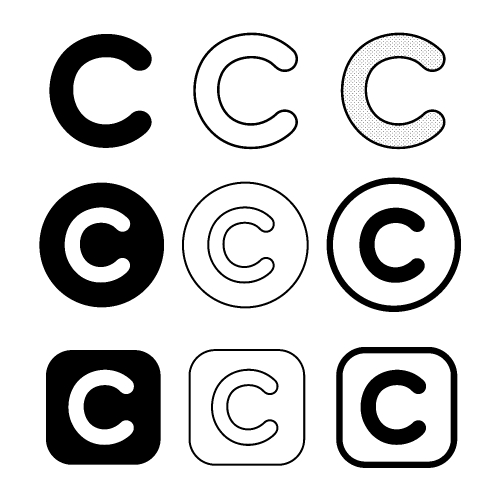 Copyright icon symbol sign