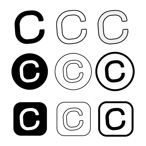 Copyright icon symbol sign