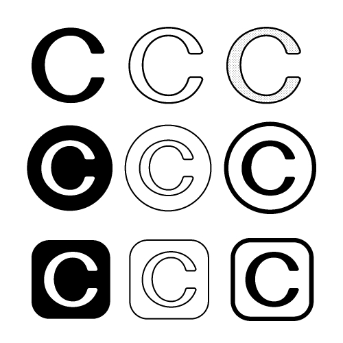 Copyright icon symbol sign