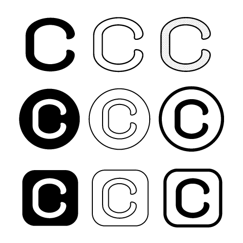 Copyright icon symbol sign