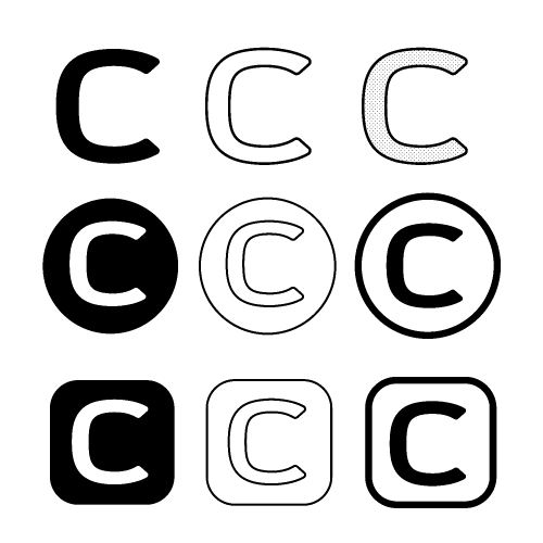 Copyright icon symbol sign