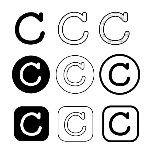 Copyright icon symbol sign