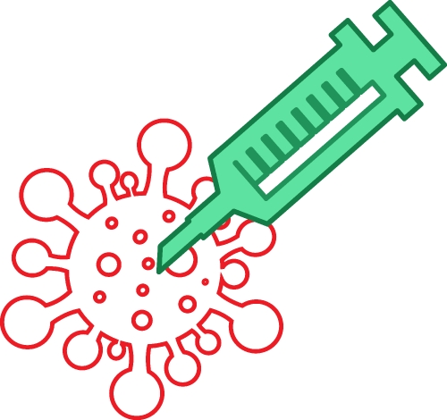 Coronavirus Covid-19 Vaccine icon design