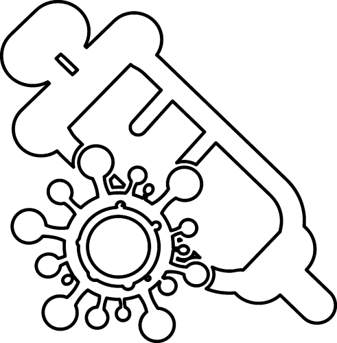 Coronavirus Covid-19 Vaccine icon design