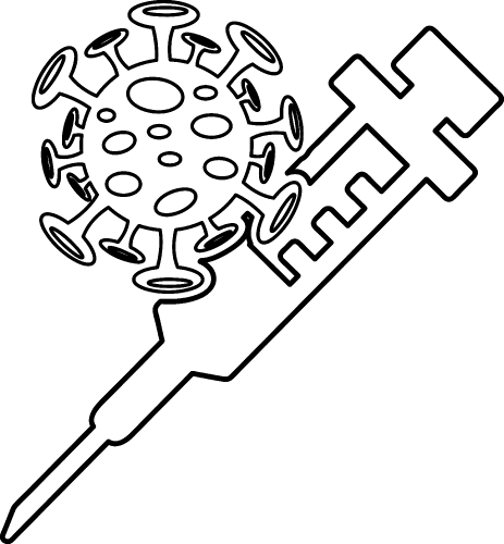 Coronavirus Covid-19 Vaccine icon design