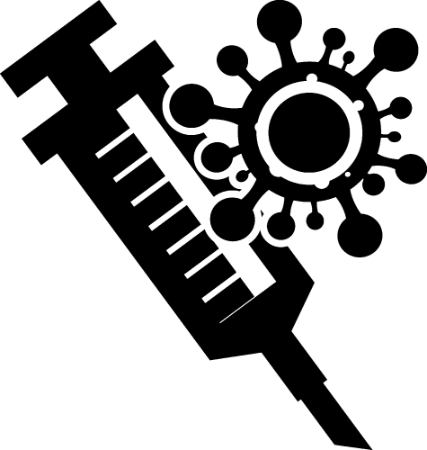 Coronavirus Covid-19 Vaccine icon design