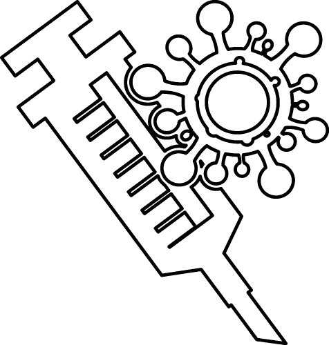 Coronavirus Covid-19 Vaccine icon design