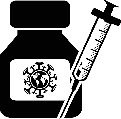 Coronavirus Covid-19 Vaccine icon design