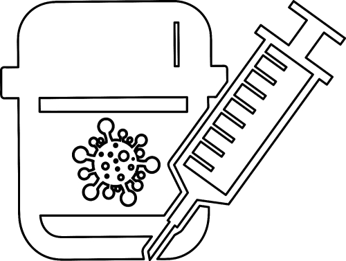 Coronavirus Covid-19 Vaccine icon design