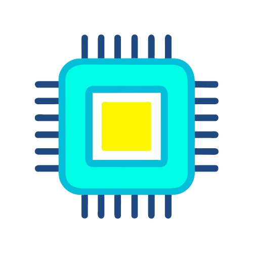 CPU chip icon