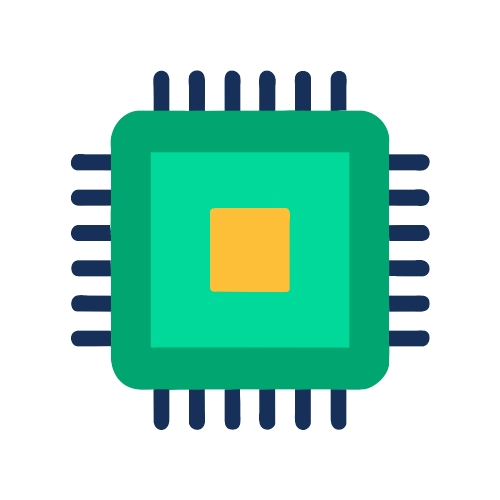 CPU chip icon