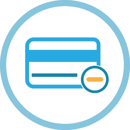 Credit card icon sign design