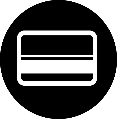 Credit card icon sign design