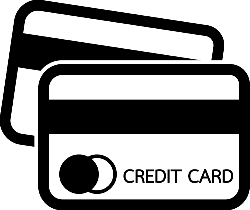 Credit card icon sign design