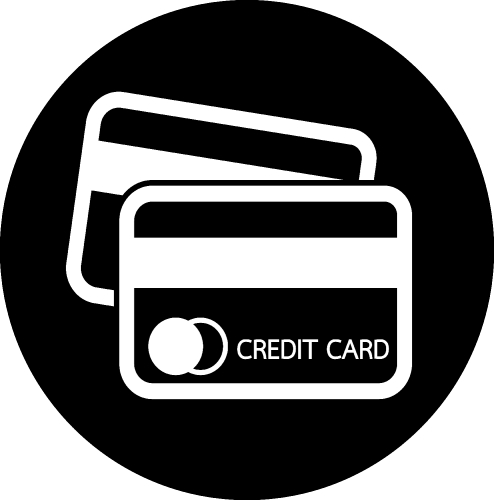 Credit card icon sign design