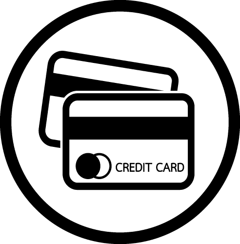 Credit card icon sign design