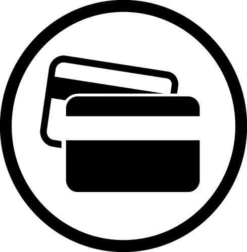 Credit card icon sign design