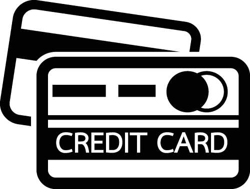 Credit card icon sign design